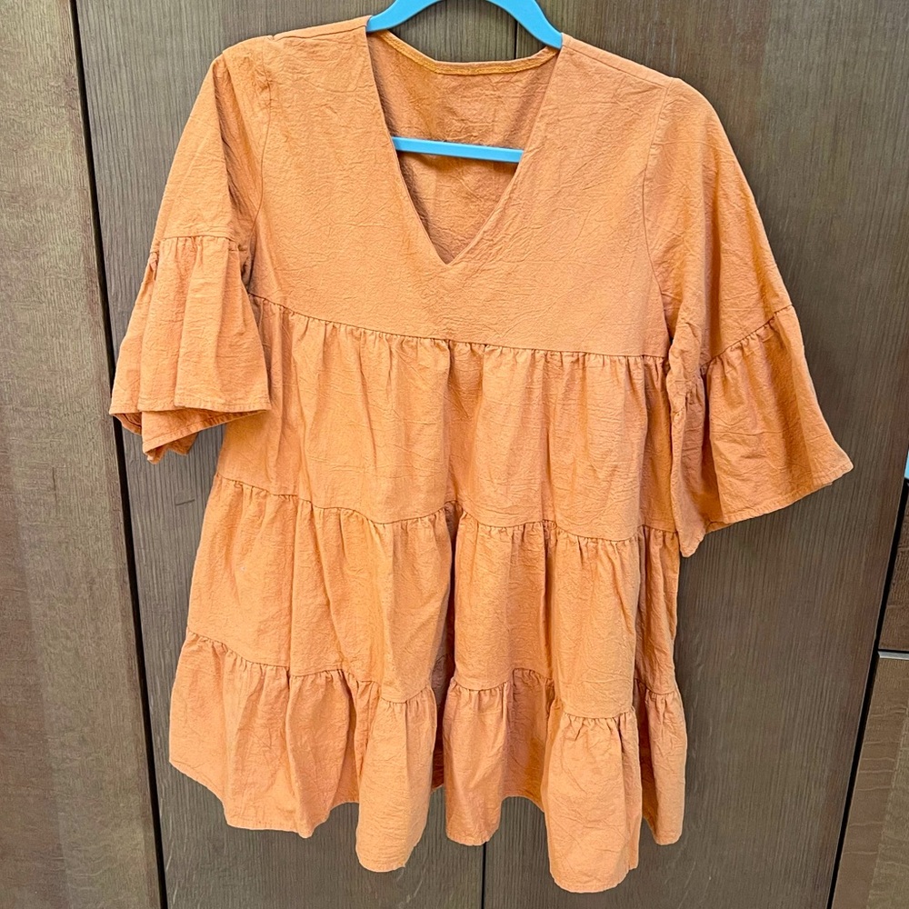 Shein orange babydoll dress - size Medium